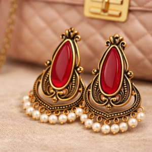 Red Elegant Earrings
