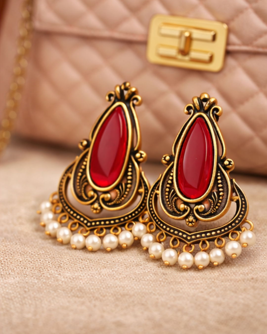 Red Elegant Earrings